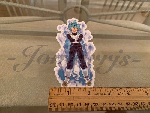 Dragon Ball Z Vegeta (d.) Blue Sticker Vinyl Sign Comic DBZ super saiyans