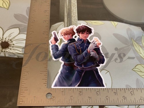 Fullmetal Alchemist - Anime - Roy Mustang & Riza Hawkeye Sticker Decal manga