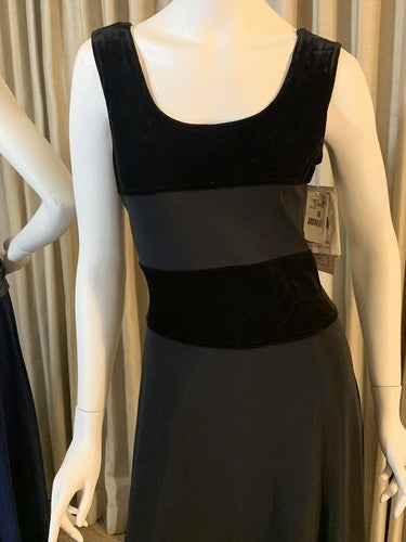 SCOTT McCLINTOK BLACK Nylon Cocktail Evening Formal Skirt Dress VTG NWT $118