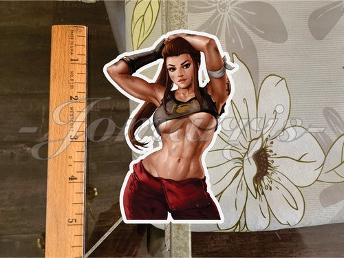 Overwatch Anime Brigitte Lindholm Custom Sticker Decal sexy a ecchi bikini lewd