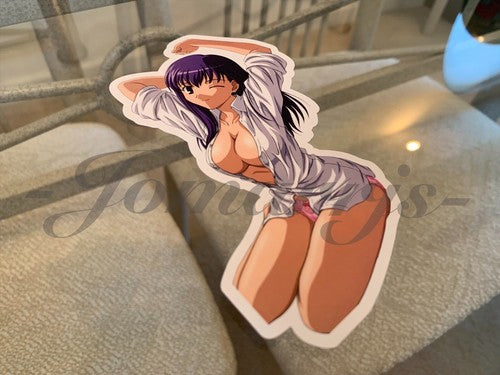 Fate - Anime - Sakura Matou “Nightgown” Vinyl Sticker lingerie manga laptop