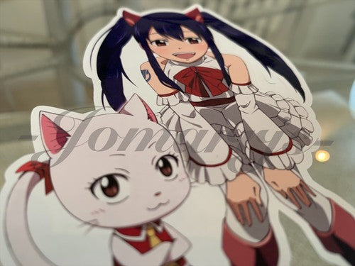 Fairy Tail - Anime - Wendy Marvell & Carla Sticker Vinyl Sign custom