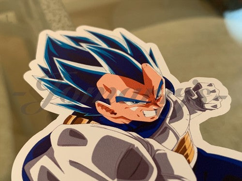 Dragon Ball Z Vegeta (h.) Blue Sticker Vinyl Sign Comic DBZ super saiyans