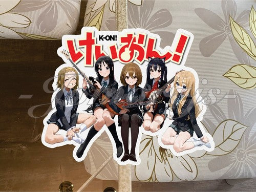 K-On! Anime Mio Yui Tsumugi Azusa Ritsu Group Custom Colored Sticker manga