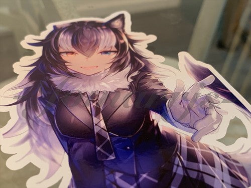 Kemono Friends - Anime - Gray Wolf Custom Sticker Decal Vinyl laptop b