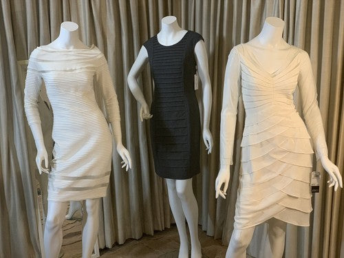 Tadashi Shoji Women’s Cocktail Ribbed Lace Sheer Ivory White Sz S NWT MSRP $348