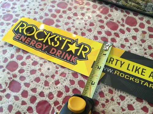 3 New Rockstar Energy Drink 13.5"x2.5" Bumper Stickers / Decals / Signs -- Rare