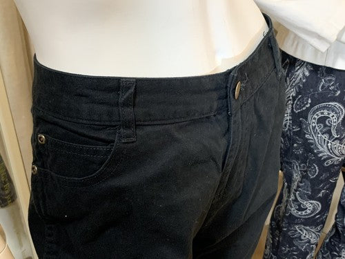 Basic Editions Classic Fit Straight Leg Black Jeans Women Size 6