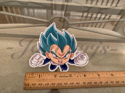 Dragon Ball Z Vegeta (g.) Blue Chibi Sticker Vinyl Sign Comic DBZ super saiyans