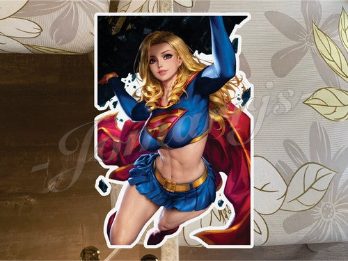 Super Girl Custom Vinyl Sticker Decal Art Cute sexy superman dc comics waifu