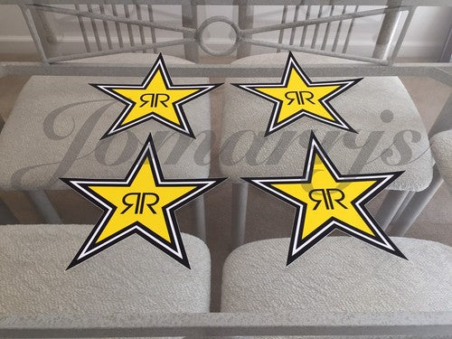 4 Authentic Rockstar Energy Drink Stickers Decal Logo BMX Motocross