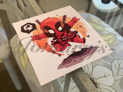 Deadpool - Anime - Deadpool Chibi Custom Sticker Decal Sign manga Marvel