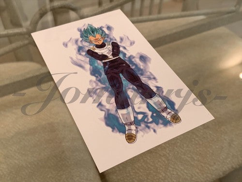 Dragon Ball Z Vegeta (d.) Blue Sticker Vinyl Sign Comic DBZ super saiyans