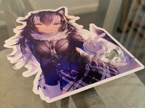 Kemono Friends - Anime - Gray Wolf Custom Sticker Decal Vinyl laptop b