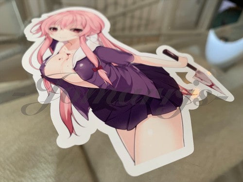 Future Diary - Anime - Yuno Gasai Sticker Decal Vinyl binder laptop sexy manga