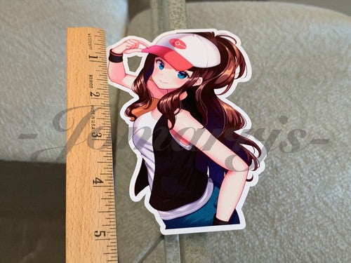 Pokemon - Anime - Hilda Touko Custom Sticker Decal Vinyl manga a.