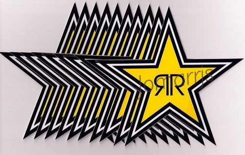 NEW (10) Rockstar Energy Star Decals Stickers LOT Official Authentic Merchandise