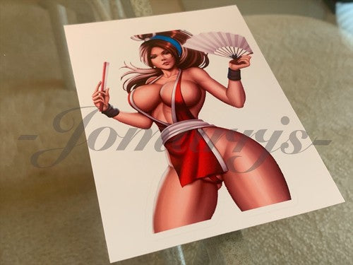 King of Fighters - Anime - Mia Shiranui Bikini Sun Fun Sticker Decals Vinyl #a