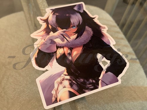 Kemono Friends - Anime - Gray Wolf Custom Sticker Decal Vinyl laptop c
