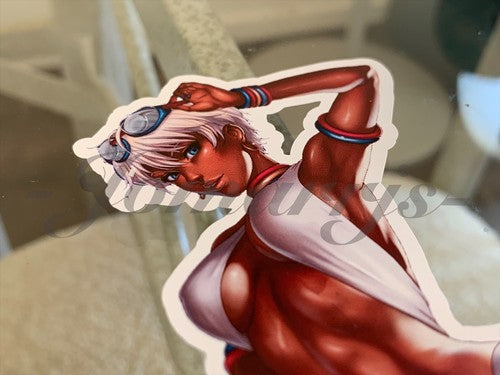 Street Fighter - Anime - Elena Bikini Sun Fun Custom Sticker Decal Vinyl #a