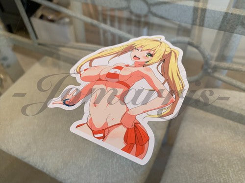 Fate - Anime - Nero Claudius Red Saber “Wink” Bikini Sun Fun Vinyl Sticker manga