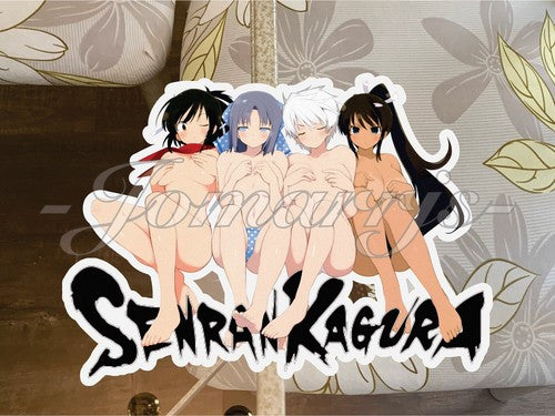 Senran Kagura Anime Asuka Yumi Miyabi Homura "Sun Bathing" Bikini Fun Sticker