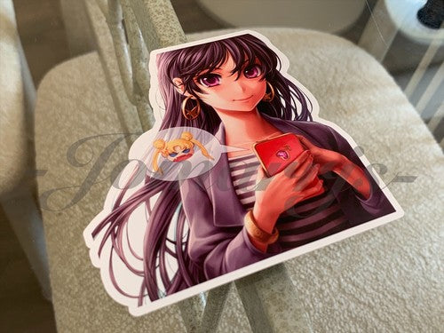 Sailor Moon - Anime - Sailor Mars Hino Rei Custom Colored Sticker Decal Vinyl