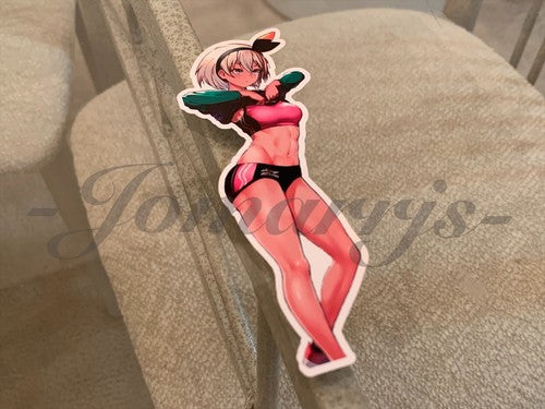 Pokemon - Anime - Bea Sexy Bikini Beach Sun Fun Custom Sticker Decal 5