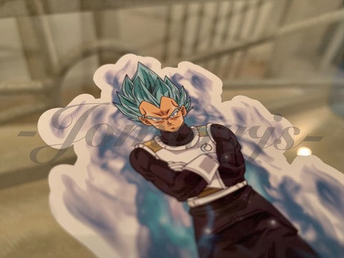 Dragon Ball Z Vegeta (d.) Blue Sticker Vinyl Sign Comic DBZ super saiyans