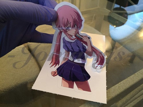 Future Diary - Anime - Yuno Gasai Sticker Decal Vinyl binder laptop nikki mirai