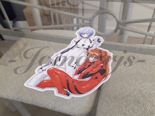 Neon Genesis Evangelion Anime Rei Ayanami & Asuka Langley Sticker Decal shinji
