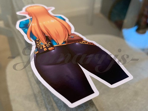 The Legend Of Zelda - Anime - Princess Zelda Custom Colored Sticker Decal #4