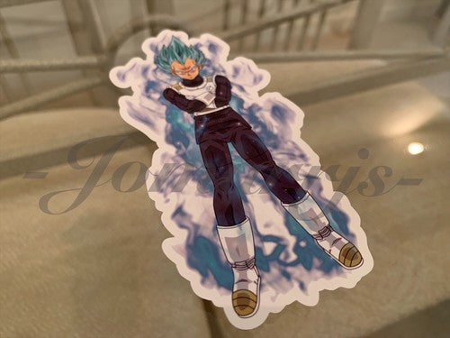 Dragon Ball Z Vegeta (d.) Blue Sticker Vinyl Sign Comic DBZ super saiyans