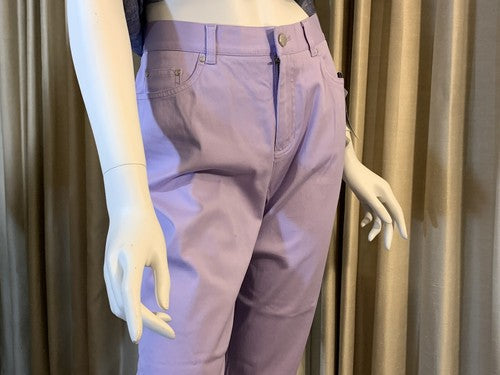 Jones New York Womens Sz 6 Purple Curvy Capri Cropped Slim Jeans Lycra Stretch