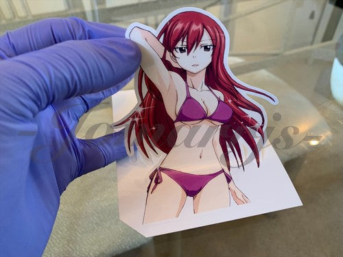 Fairy Tail - Anime - Erza Scarlet c. Bikini Sun Fun Sticker Vinyl Decal Sign