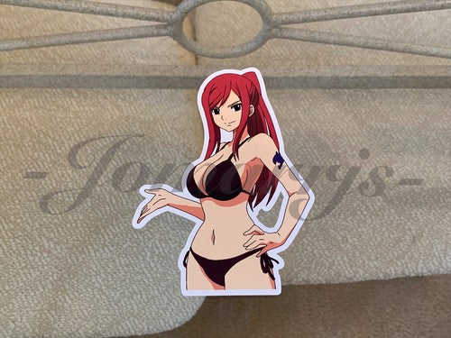 Fairy Tail - Anime - Erza Scarlet b. Bikini Sun Fun Sticker Vinyl Decal Sign
