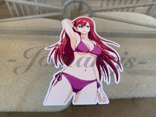 Fairy Tail - Anime - Erza Scarlet c. Bikini Sun Fun Sticker Vinyl Decal Sign