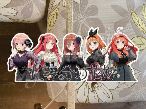 Nakano Quintuplets 5TOUBUN NO HANAYOME cute Colored Custom Sticker Vinyl Decal a