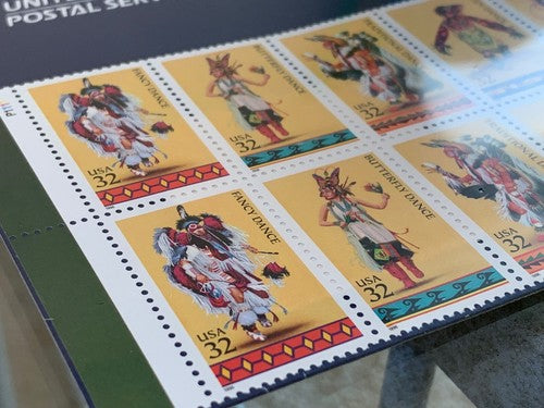 USPS Sealed Sheet Of 20 US 3072 American Indian Dances Fancy Dance 32c MNH 1996