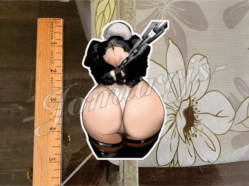 NieR Automata Anime 2B YoRHa Sticker Decal Vinyl slap laptop car waifu ecchi c