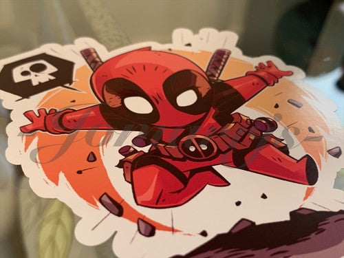 Deadpool - Anime - Deadpool Chibi Custom Sticker Decal Sign manga Marvel