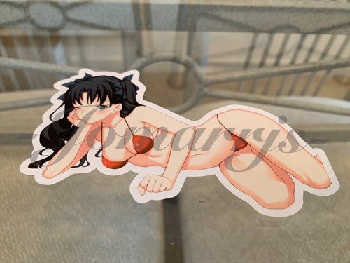 Fate - Anime - Rin Tohsake Bikini Sun Fun Vinyl Sticker manga laptop