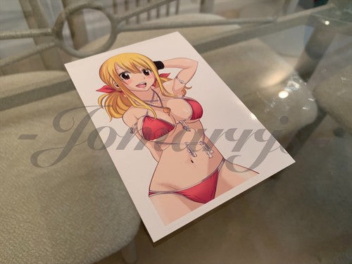 Fairy Tail - Anime - Lucy Heartfilia a. Bikini Sun Fun Sticker Vinyl Decal Sign