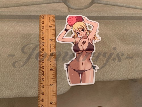Fairy Tail - Anime - Lucy Heartfilia b. Bikini Sun Fun Sticker Vinyl Decal Sign