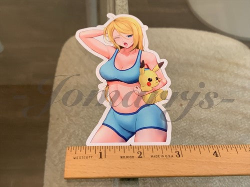 Metroid - Anime - Samus Aran & Pikachu Custom Sticker Decal Vinyl b. Pokémon