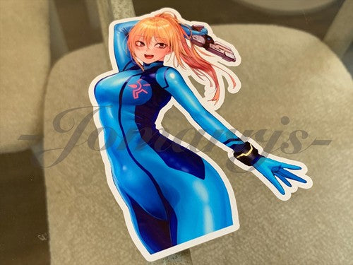 Metroid - Anime - Samus Aran Custom Sticker Decal Vinyl Prime Zero Suit