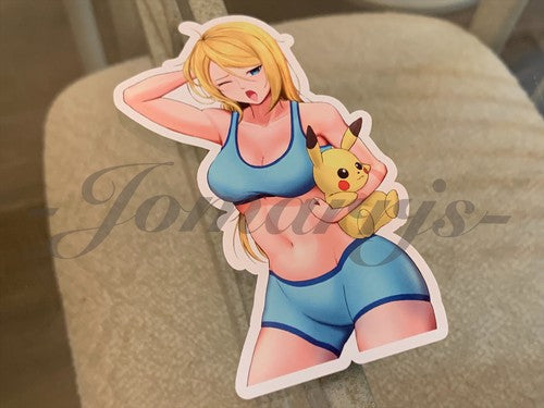 Metroid - Anime - Samus Aran & Pikachu Custom Sticker Decal Vinyl b. Pokémon