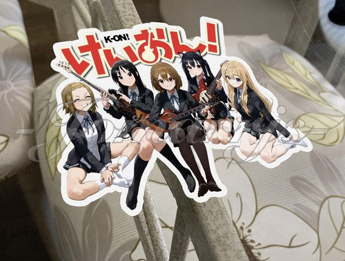 K-On! Anime Mio Yui Tsumugi Azusa Ritsu Group Custom Colored Sticker manga
