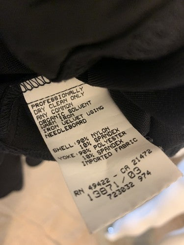 SCOTT McCLINTOK BLACK Nylon Cocktail Evening Formal Skirt Dress VTG NWT $118