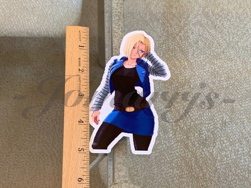 Dragon Ball Z Anime Android 18 Custom Colored Sexy Fun Sticker Decal Vinyl DBZ